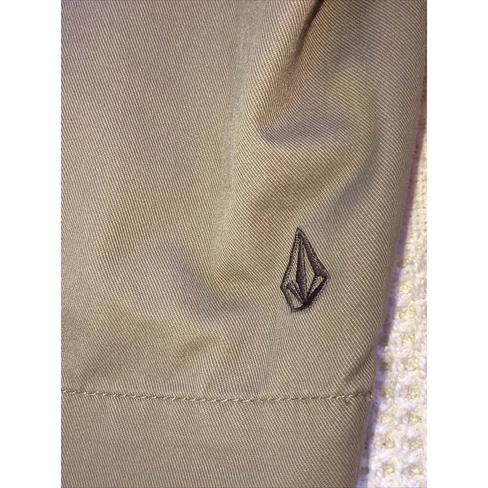 Volcom Stone Corpo Class Chino Shorts Mens Size 30 Khaki Pockets